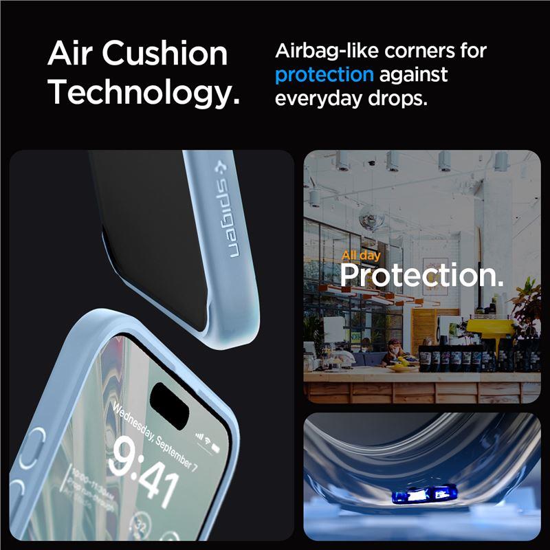 Spigen Crystal Hybrid-etui til iPhone 15 Pro Max - Klar blå
