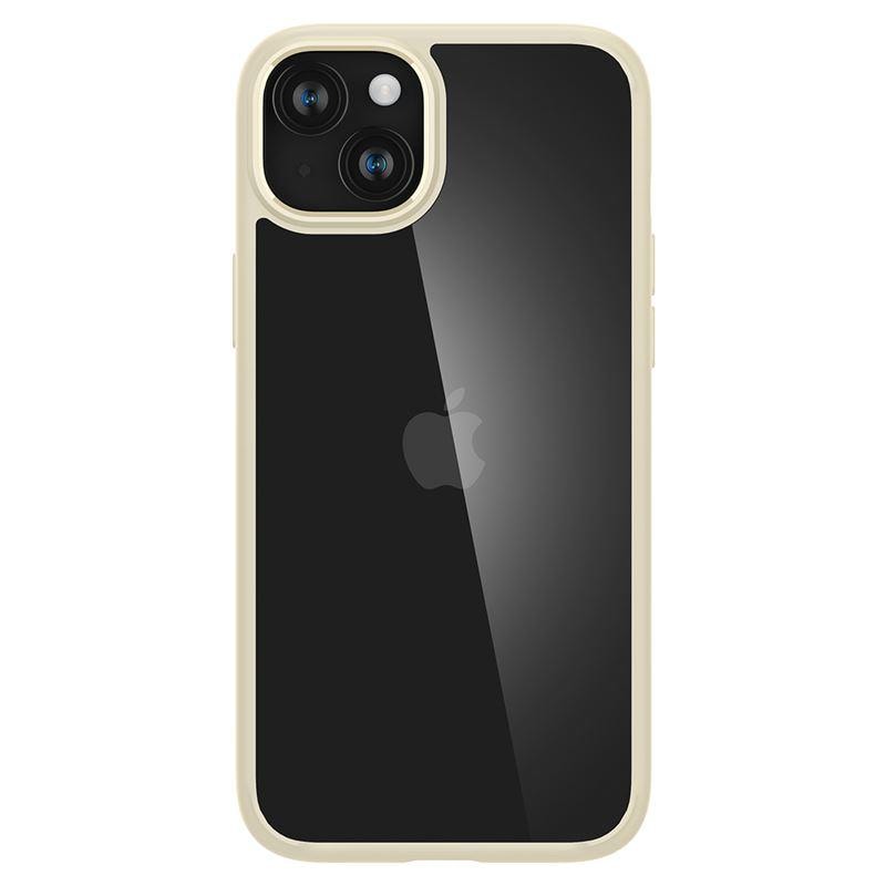 Spigen Crystal Hybrid iPhone 15 Plus-etui - gennemsigtig beige