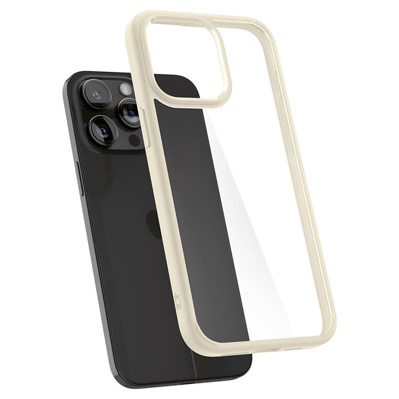 Spigen Crystal Hybrid-etui til iPhone 15 Pro Max - klar beige
