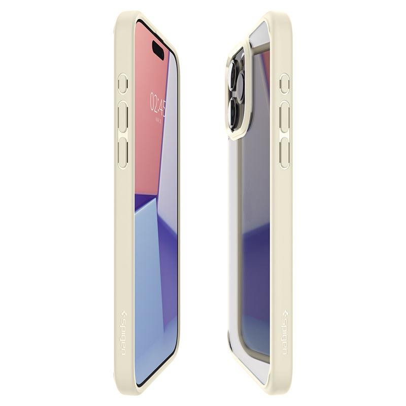 Spigen Crystal Hybrid-etui til iPhone 15 Pro Max - klar beige