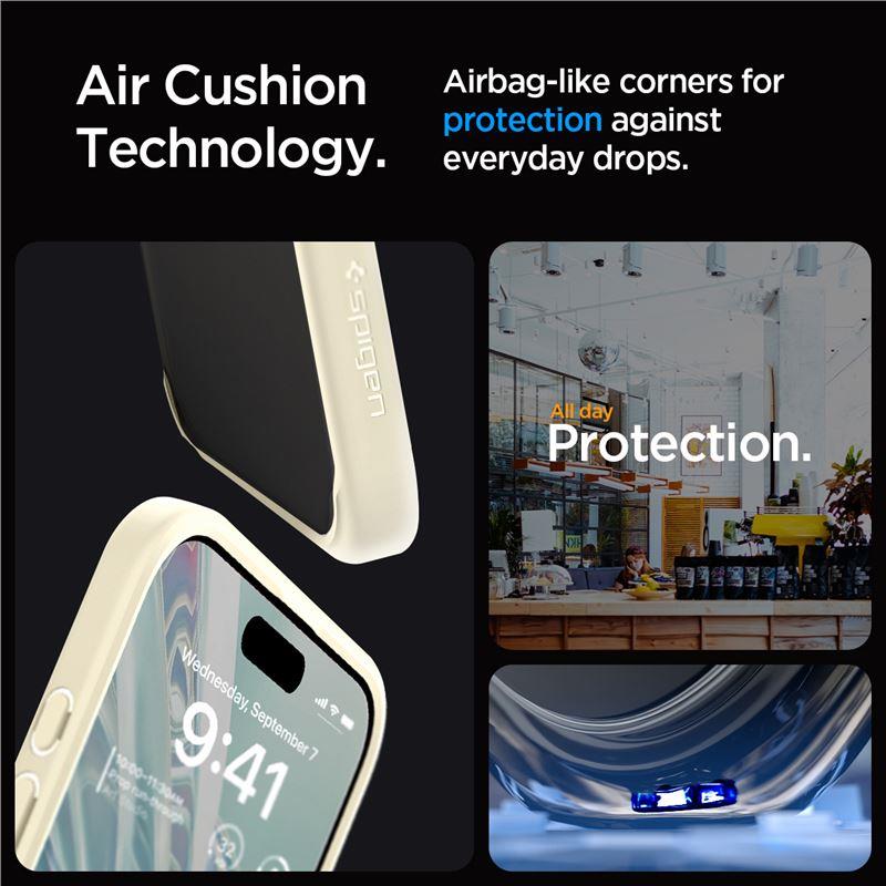 Spigen Crystal Hybrid-etui til iPhone 15 Pro Max - klar beige