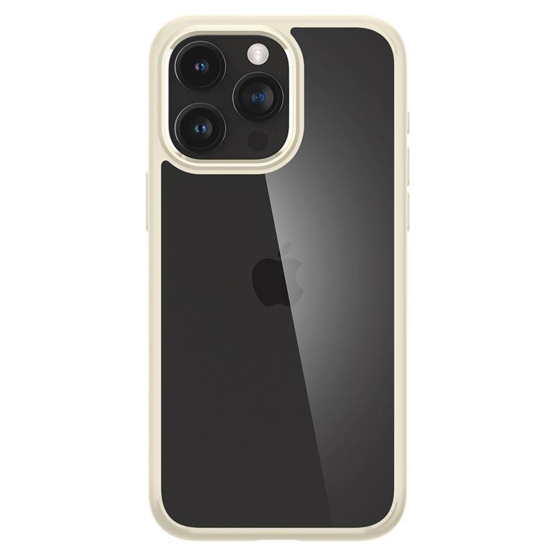 Spigen Crystal Hybrid-etui til iPhone 15 Pro Max - klar beige