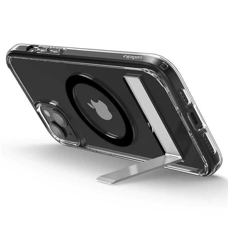 Spigen Ultra Hybrid S MagSafe-etui med stativ til iPhone 15 Plus - Sort