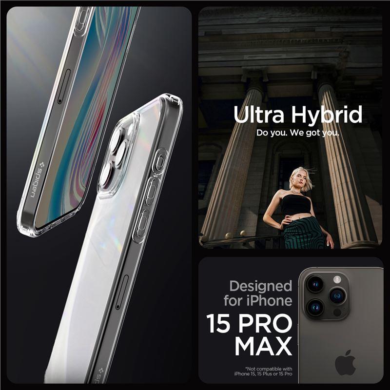Spigen Ultra Hybrid-etui til iPhone 15 Pro Max - Klar mat