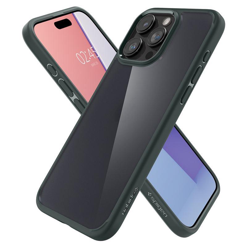Spigen Ultra Hybrid iPhone 15 Pro Max-kuffert - mørkegrøn