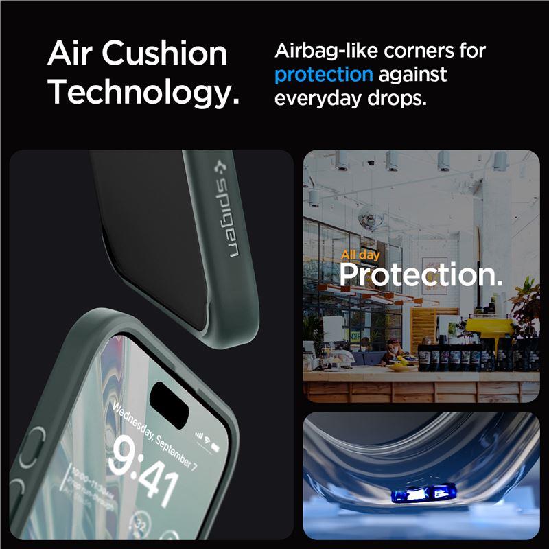 Spigen Ultra Hybrid iPhone 15 Pro Max-kuffert - mørkegrøn