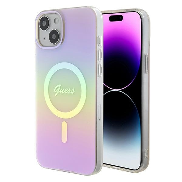 Guess GUHMP15MHITSP iPhone 15 Plus 6,7" pink/pink hardcase IML Iridescent MagSafe