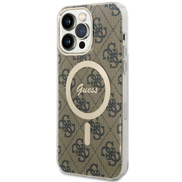 Guess IML 4G MagSafe-etui til iPhone 15 Pro Max - Brun
