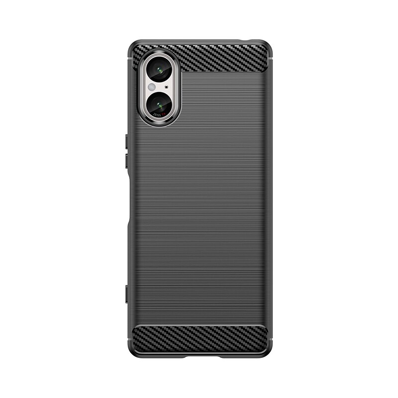 Carbon-etui til Sony Xperia 5 V - sort