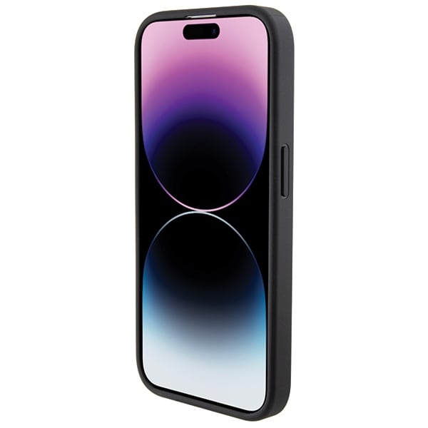 BMW Læderetui med sædemønster til iPhone 15 Pro Max - sort