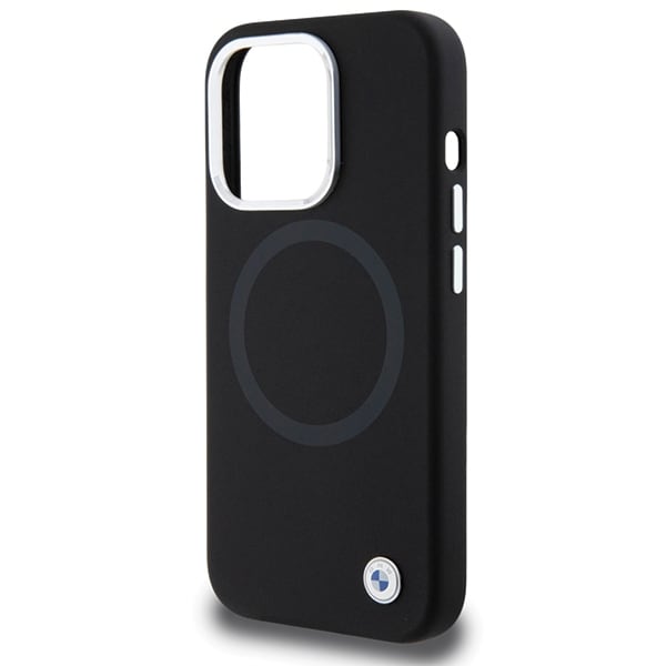 BMW Signature Liquid Silicone MagSafe-etui til iPhone 15 Pro - sort