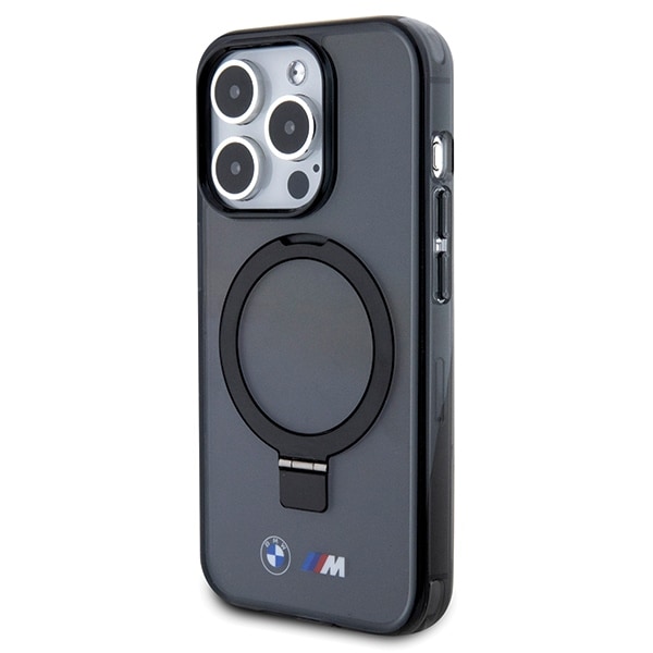 BMW Ring Stand M Collection MagSafe-etui til iPhone 15 Pro - Sort