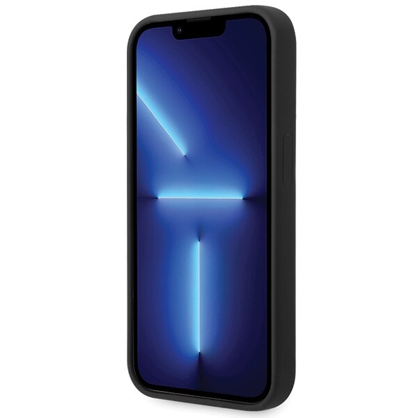 BMW Silikone-etui med metallogo til iPhone 15 Pro - sort