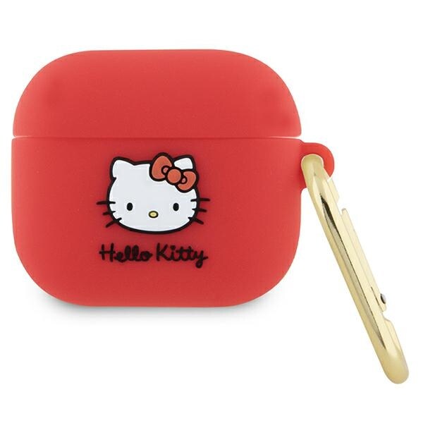 Hello Kitty Silikone 3D Kitty Head-etui til AirPods 3 - fuchsia