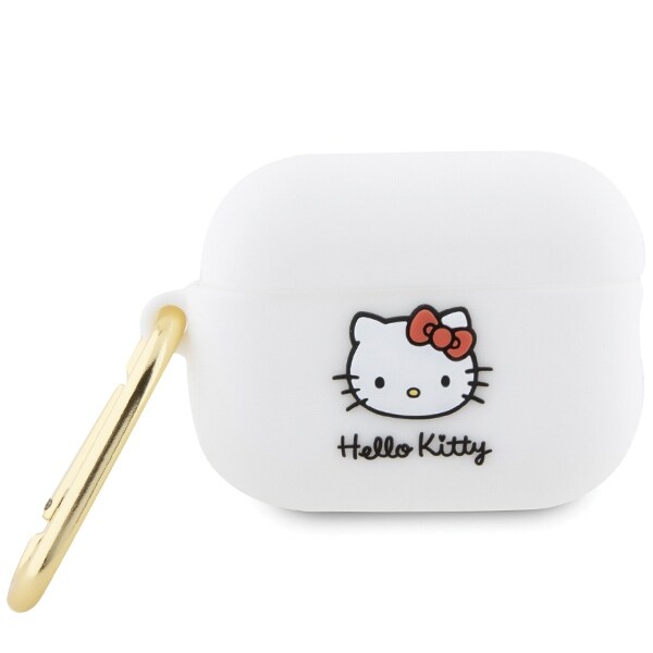 Hello Kitty Silikone 3D Kitty Head-etui til AirPods Pro 2 (2022/2023) - hvid
