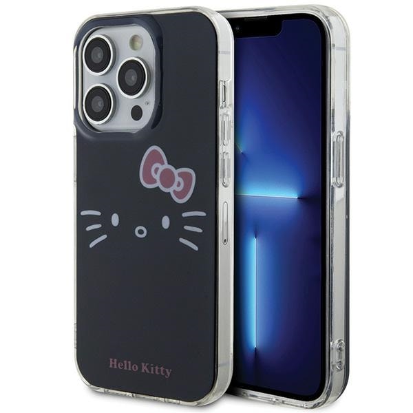 Hello Kitty IML Kitty Face-etui til iPhone 14 Pro - sort