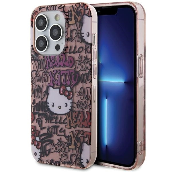 Hello Kitty IML Tags Graffiti-etui til iPhone 14 Pro Max - pink