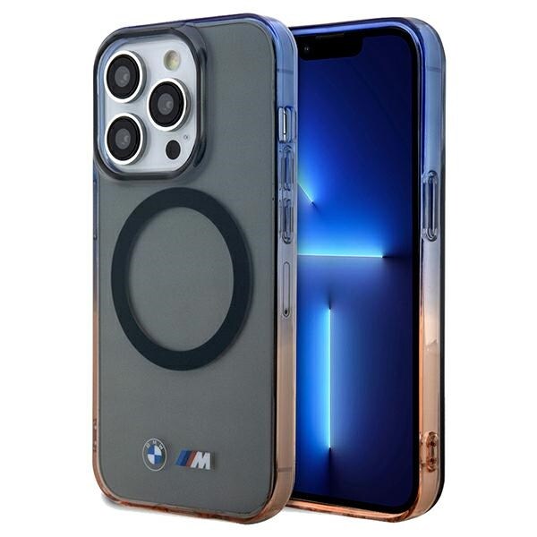 BMW Gradient Bumper MagSafe-etui til iPhone 15 Pro Max - grå
