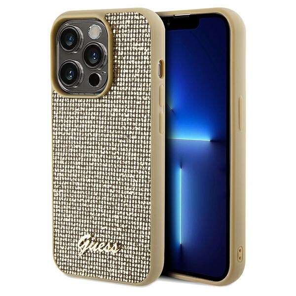 Guess Disco Metal Script-etui til iPhone 14 Pro - guld