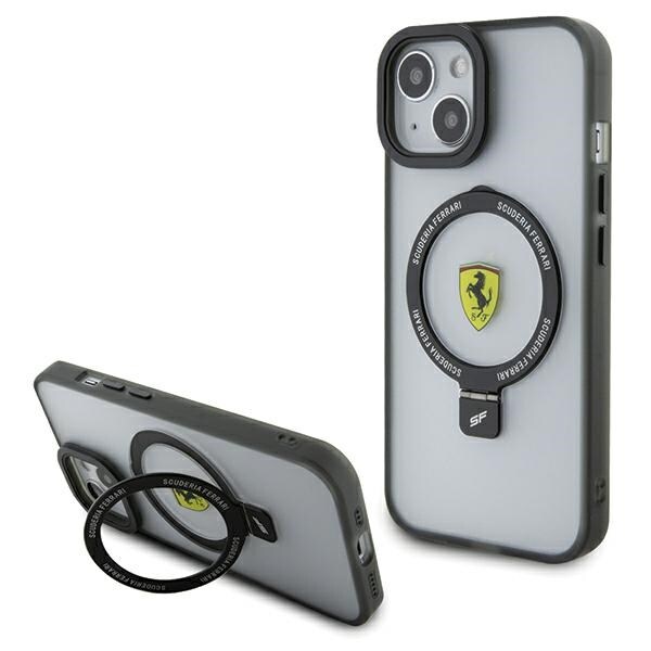 Ferrari Ring Stand 2023 Collection MagSafe-etui til iPhone 15 Plus / 14 Plus - Transparent