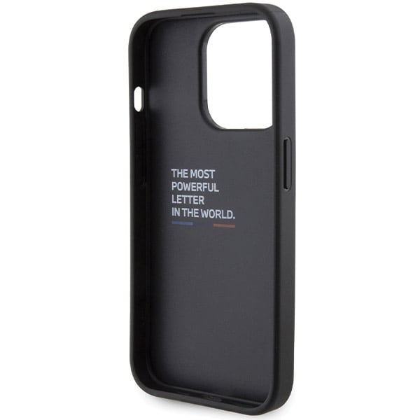BMW Grip Hot Stamp-etui til iPhone 15 Pro - sort