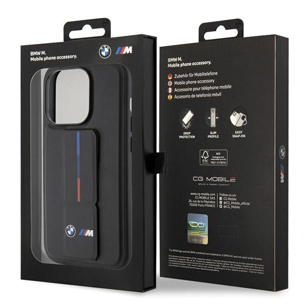 BMW Grip Hot Stamp-etui til iPhone 15 Pro Max - sort