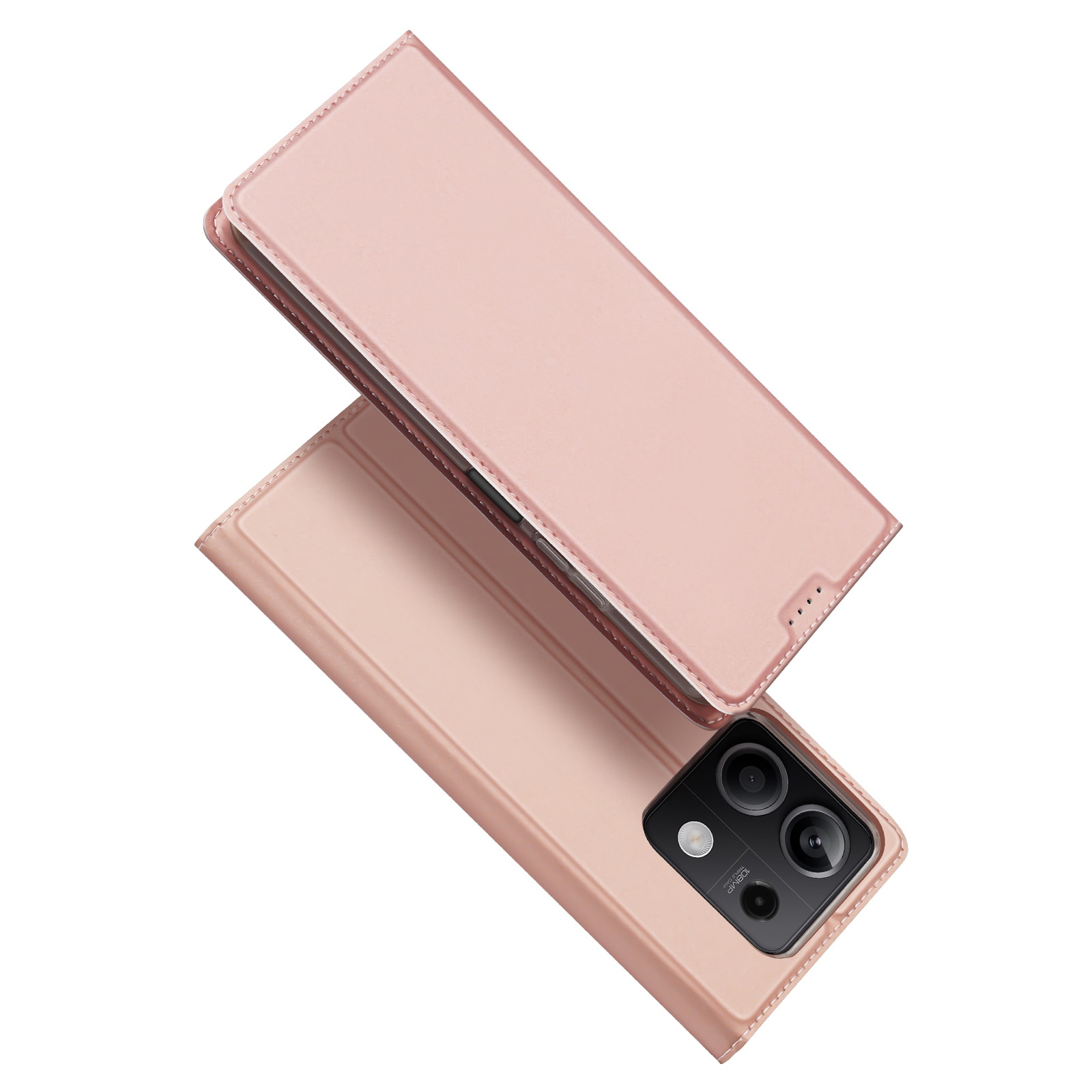Dux Ducis Skin Pro-etui med flap og kortplads til Xiaomi Redmi Note 13 5G - pink