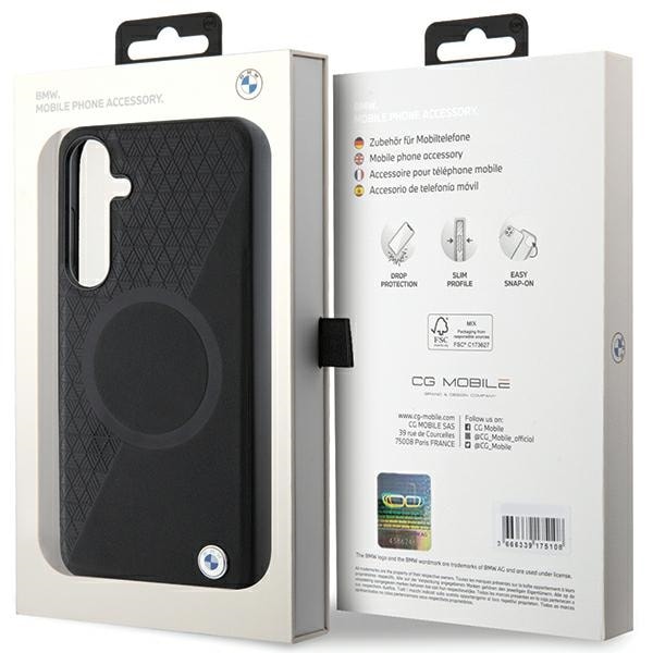 BMW BMHMS24S23RTPK S24 S921 sort/sort hardcase Signature Leather Half Textured & Circle MagSafe