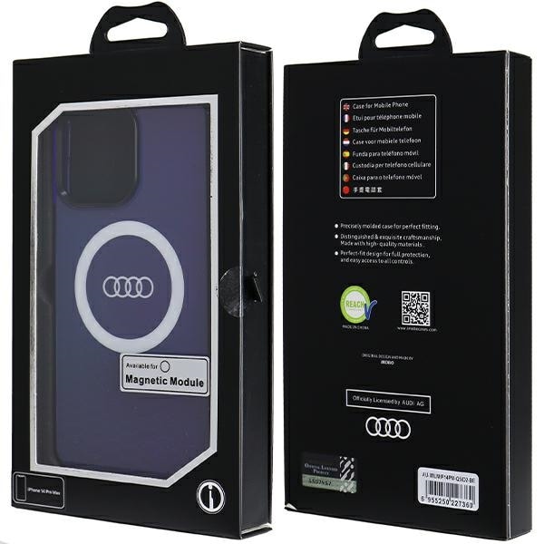 Audi IML Big Logo MagSafe-etui til iPhone 14 Pro Max - blå