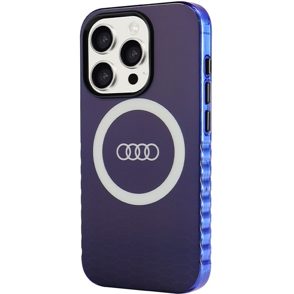 Audi IML Big Logo MagSafe-etui til iPhone 15 Pro - blå