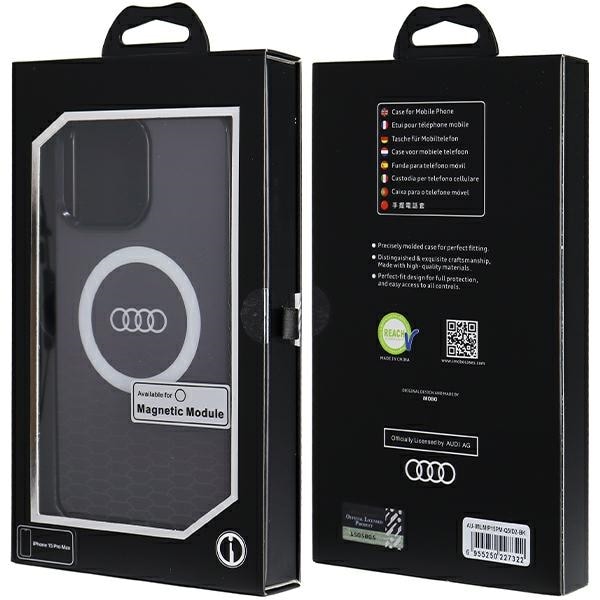 Audi IML Big Logo MagSafe-etui til iPhone 15 Pro Max - sort
