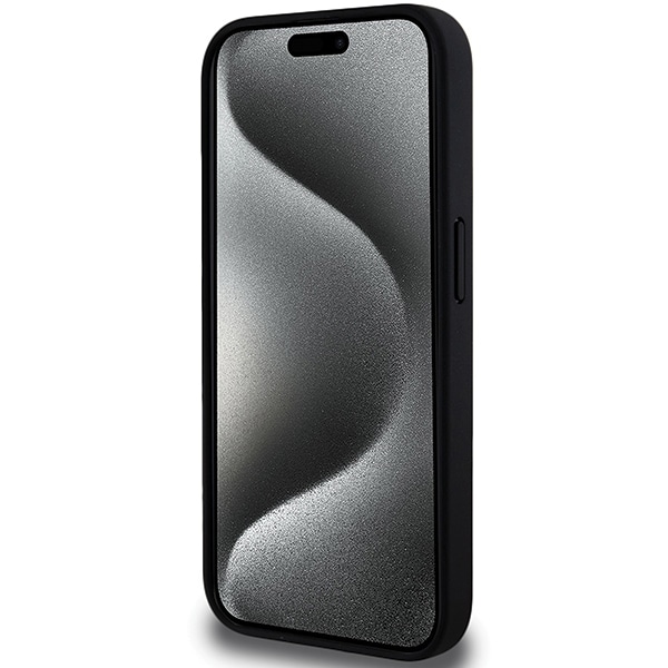 BMW Perforeret Tricolor Line-etui til iPhone 15 Pro - sort