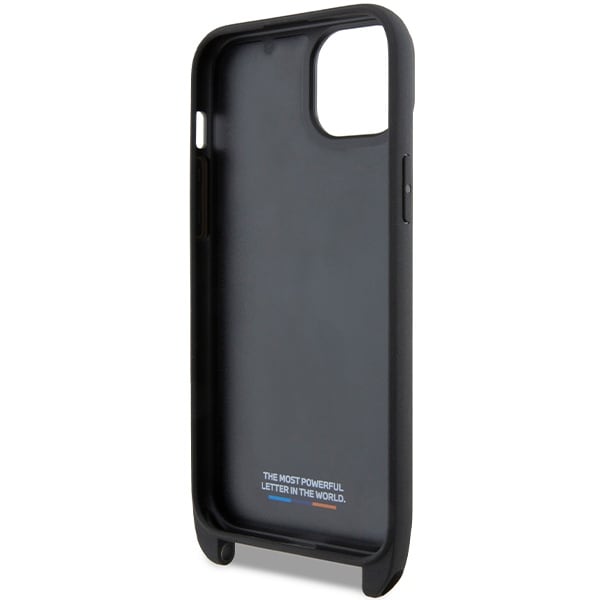 BMW M Edition Carbon Stripe & Strap-etui til iPhone 15 / 14 / 13 - sort