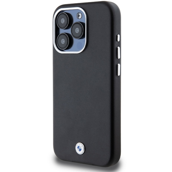 BMW Signature Wrapped Metal MagSafe-etui til iPhone 15 Pro - sort