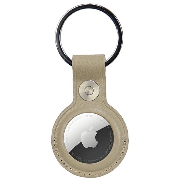 Audi AirTag-etui i syntetisk læder - beige