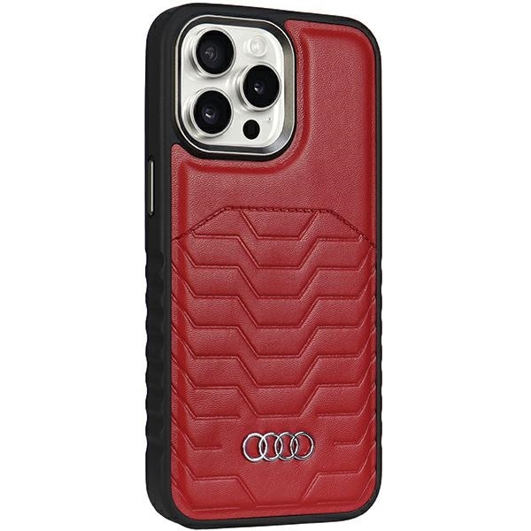 Audi syntetisk læderetui med MagSafe til iPhone 14 Pro - rød