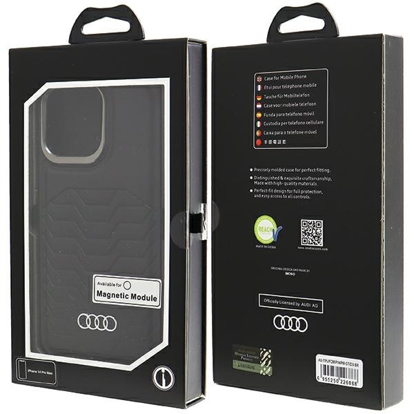 Audi syntetisk læderetui med MagSafe til iPhone 14 Pro Max - sort