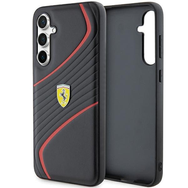 Ferrari Twist Metal Logo etui til Samsung Galaxy S23 FE - sort