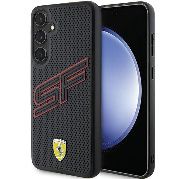 Ferrari Big SF Perforeret etui til Samsung Galaxy S24+ - sort