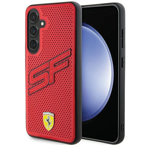 Ferrari Big SF Perforeret etui til Samsung Galaxy S24+ - rød
