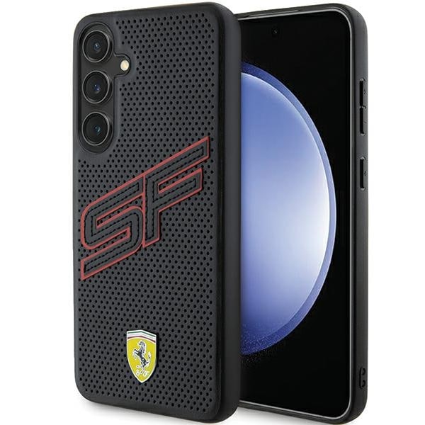 Ferrari Big SF Perforeret etui til Samsung Galaxy S24 - sort