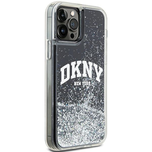 DKNY Liquid Glitter Big Logo iPhone 12 Pro/12-etui - Sort