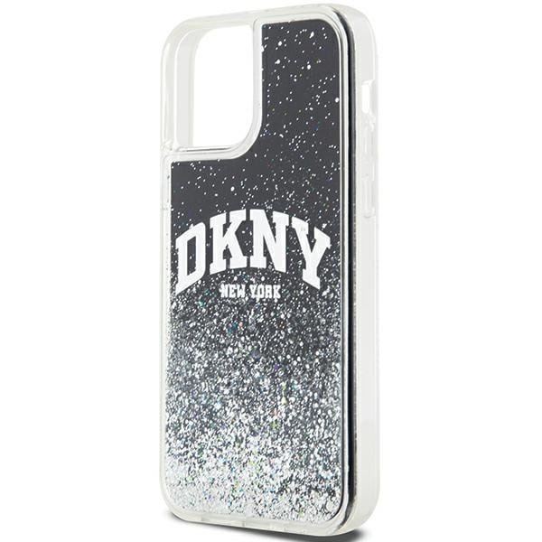 DKNY Liquid Glitter Big Logo iPhone 12 Pro/12-etui - Sort