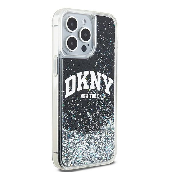 DKNY Liquid Glitter Big Logo iPhone 13 Pro Max-etui - Sort