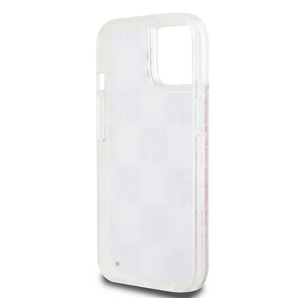 DKNY Liquid Glitter Multilogo etui til iPhone 15 / 14 / 13 - pink