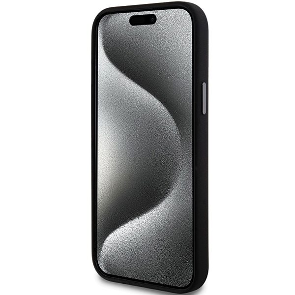 DKNY Liquid Silicone Metal Logo iPhone 15/14/13 Etui - Sort