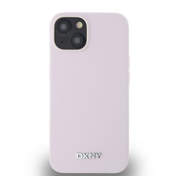 DKNY Liquid Silicone Small Metal Logo MagSafe-etui til iPhone 14/15/13 - Pink