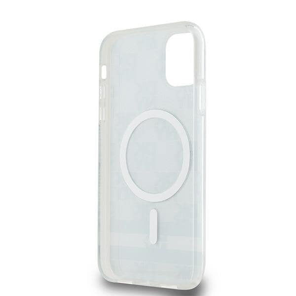 DKNY IML Checkered Mono Pattern & Printed Stripes MagSafe-etui til iPhone 11 / Xr - Sort