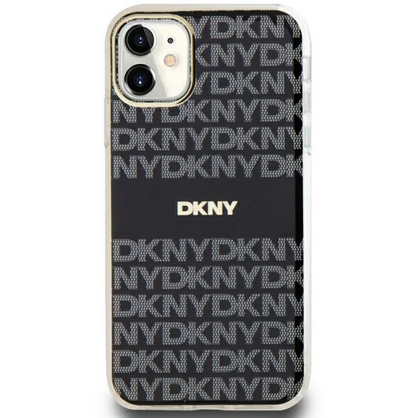 DKNY IML Mono & Stripe MagSafe-etui til iPhone 11 / Xr - sort