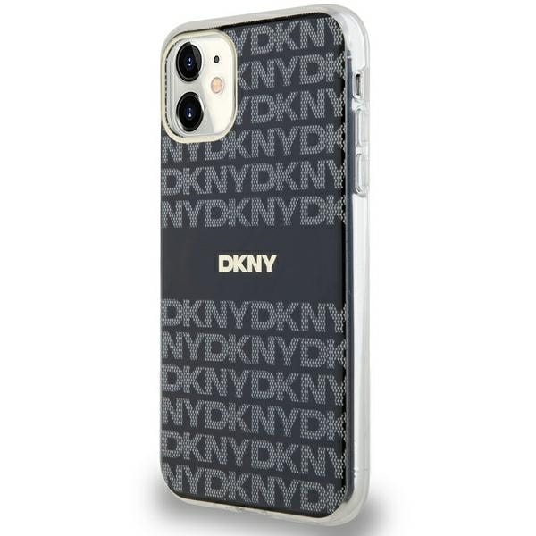 DKNY IML Mono & Stripe MagSafe-etui til iPhone 11 / Xr - sort